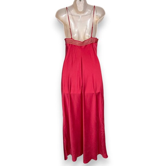 Victoria’s Secret Red Satin Long Robe and Slip Negligee Nightgown Set Medium - Picture 5 of 15